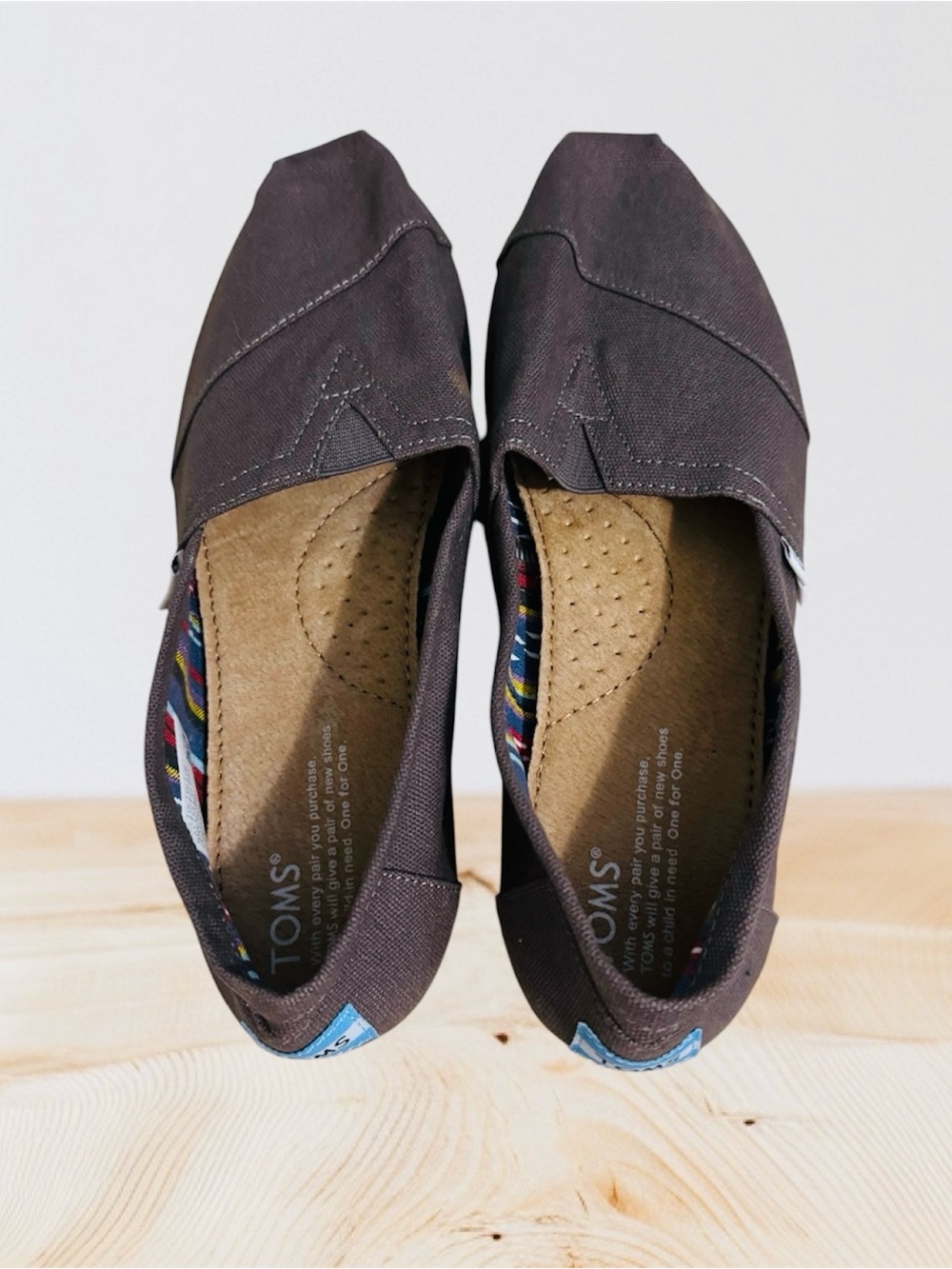 Toms Women's Slip-On Canvas Flats in Dark Brown